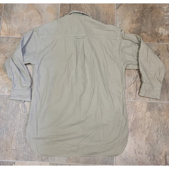 Vintage Eddie Bauer Shirt Men's Medium Tan Long Sleeve Duck Hunting USA Made 90s - Picture 12 of 12